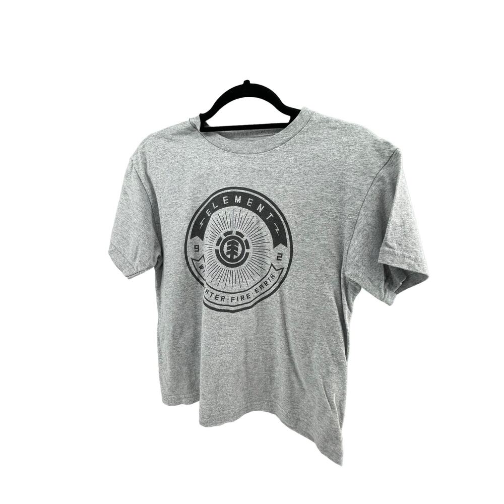 Element Boys Gray Graphic Short Sleeve T-Shirt Youth Size Medium